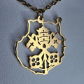 Collar con diseño de Gran Canaria y motivo Papa Vaticano