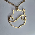 Collar Gran Canaria argolla canaria símbolo simple gold-tone pendant necklace with intricate design on chain