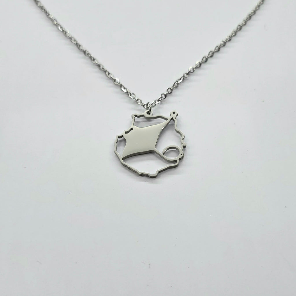 Collar Gran Canaria con Mantarraya Plateado