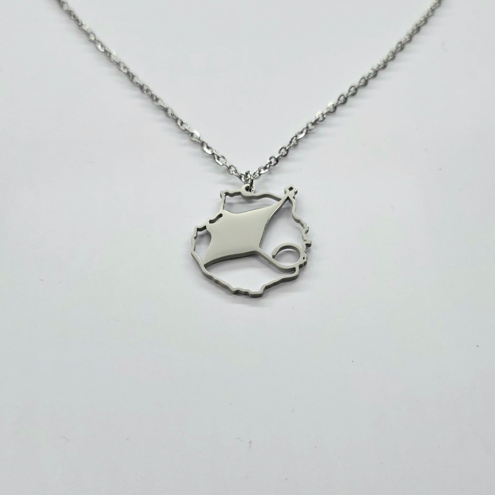 Collar Gran Canaria con Mantarraya Plateado