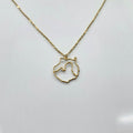Collar Gran Canaria con Roque Nublo Calado Dorado