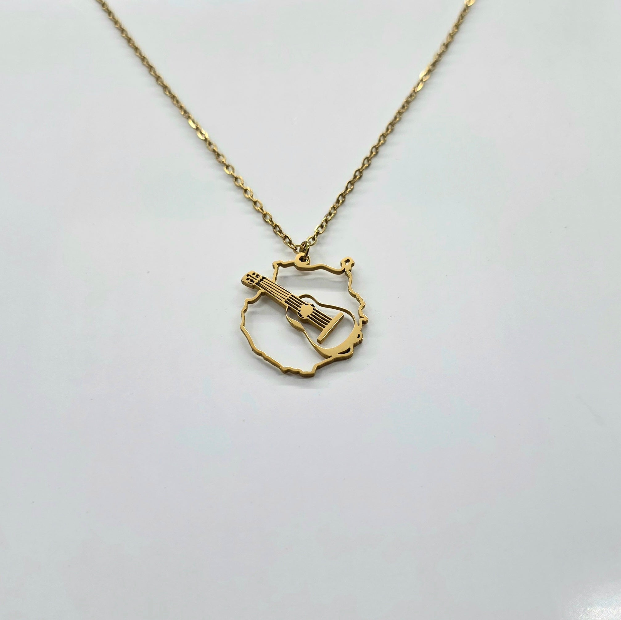 Collar Gran Canaria con Timple Canario Calado Dorado