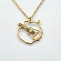 Collar Gran Canaria con Timple Canario Calado Dorado — cerca
