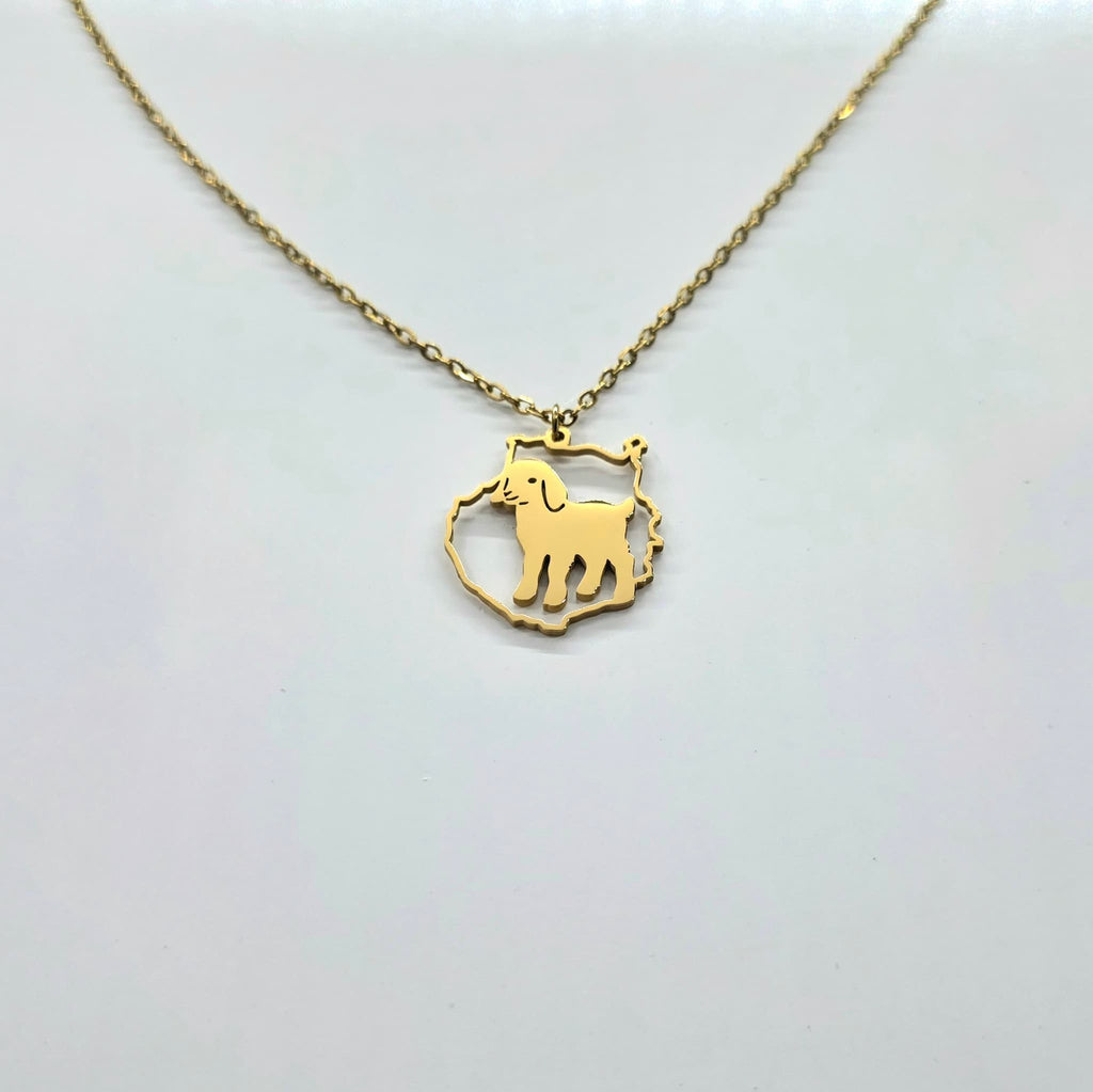 Collar Isla Gran Canaria con Baifo de Quevedo Dorado