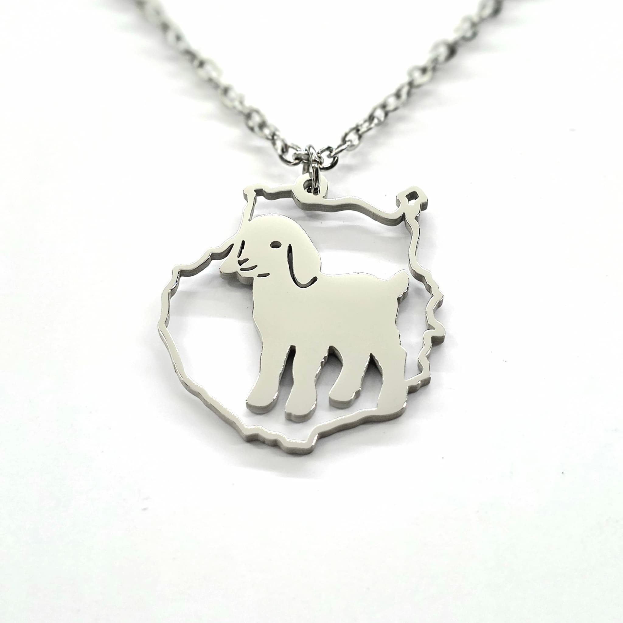 Collar Isla Gran Canaria con Baifo de Quevedo Plateado — cerca