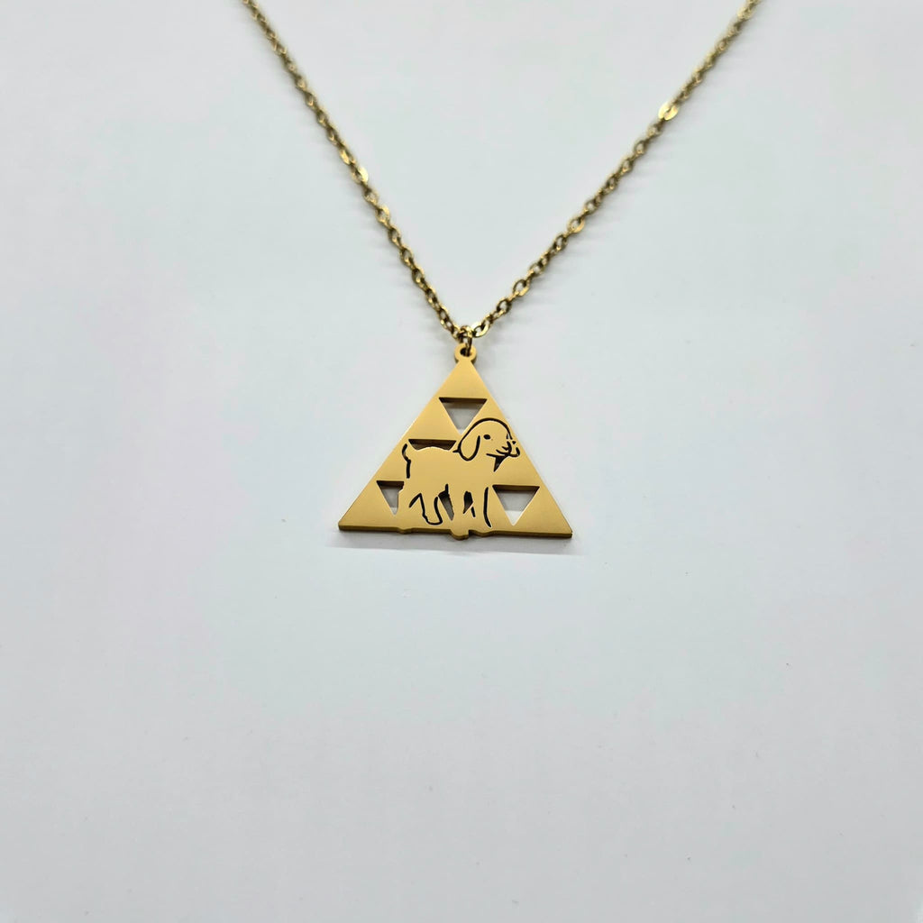 Collar Pintadera con Baifo de Quevedo Dorado
