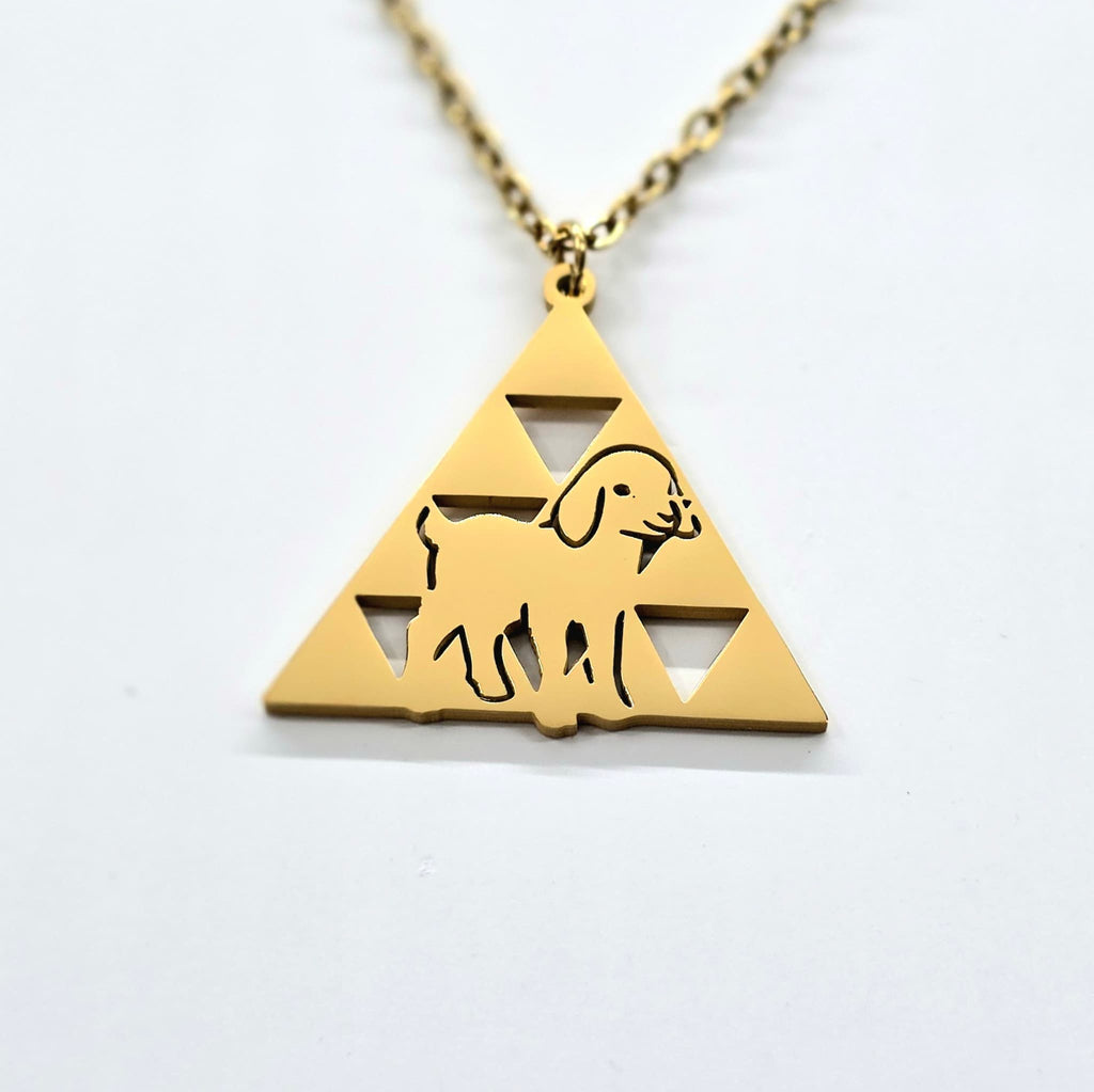 Collar Pintadera con Baifo de Quevedo Dorado — cerca