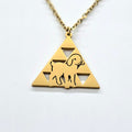 Collar Pintadera con Baifo de Quevedo Dorado — cerca