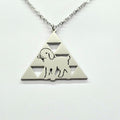 Collar Pintadera con Baifo de Quevedo Talla Grande Plateado — cerca