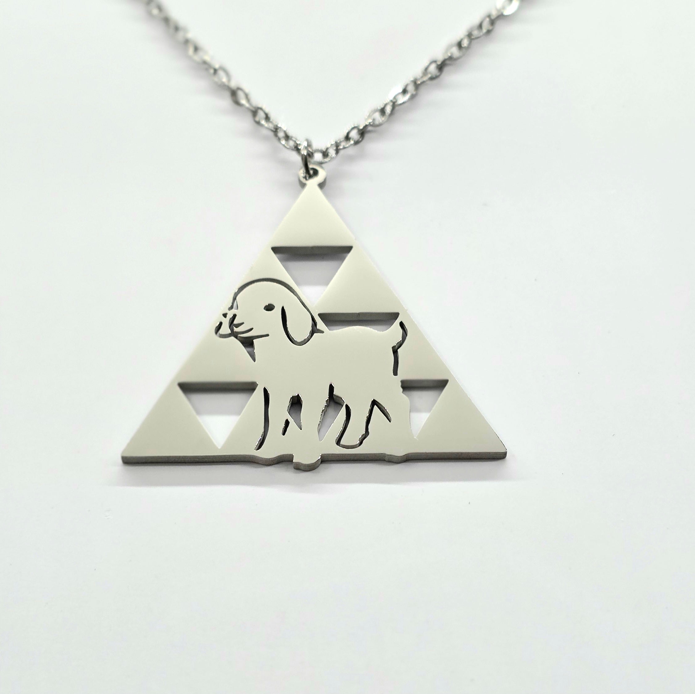 Collar Pintadera con Baifo de Quevedo Talla Grande Plateado — cerca