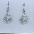 Pendientes Gran Canaria con strelitzia calada en plateado