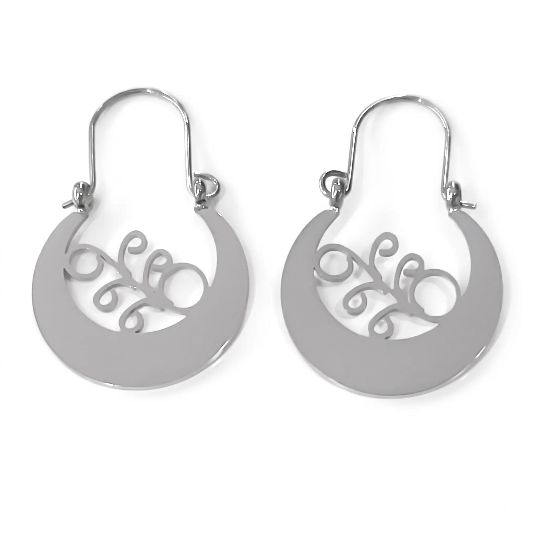 Argollas Canarias 6 Espirales plateadas acero inoxidable