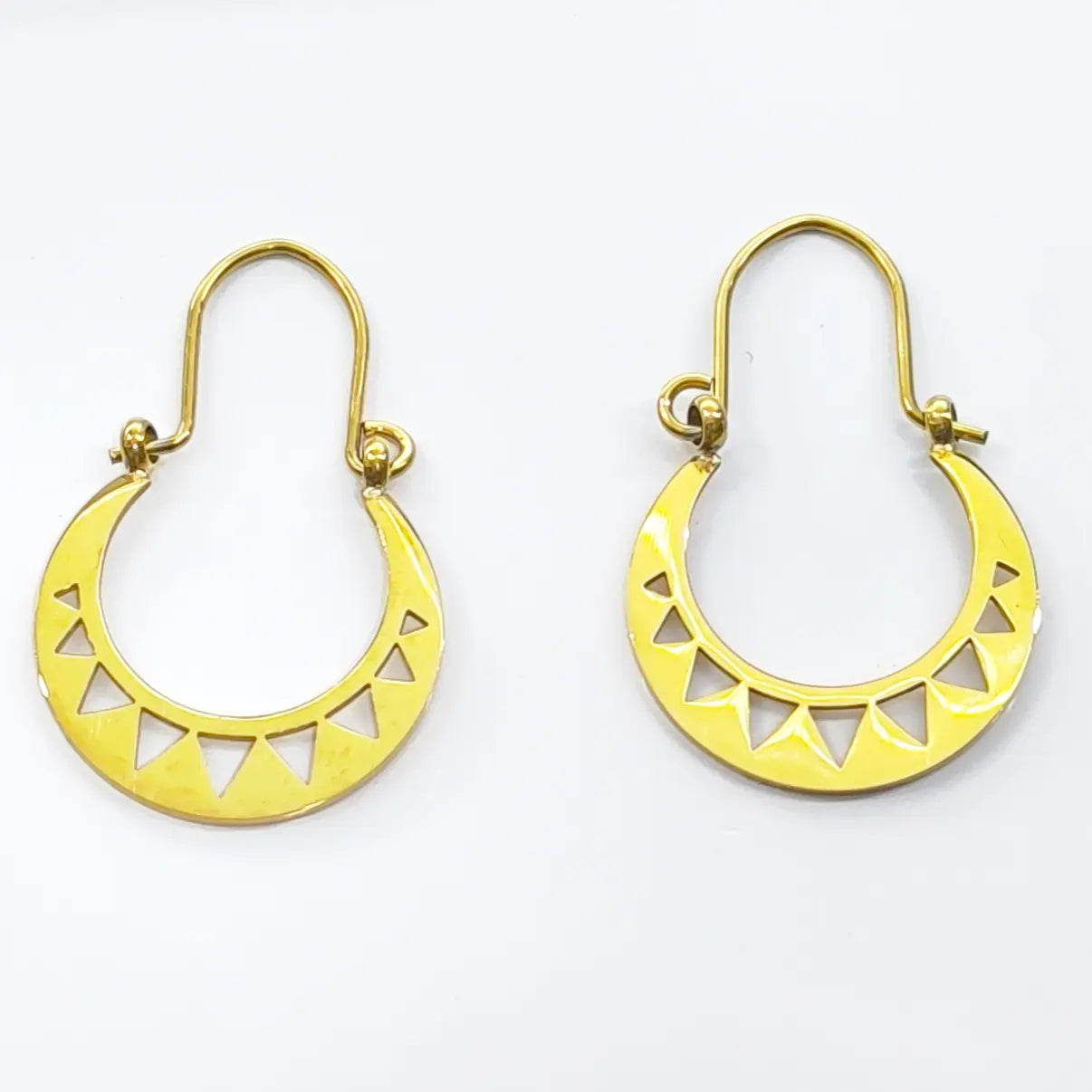 Argollas Canarias Banderines doradas acero inoxidable