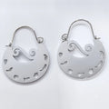 Argollas Canarias Espiral 7 Islas Talla L plateadas acero inoxidable