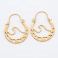 Argollas Canarias Ola 7 Islas Talla M doradas acero inoxidable