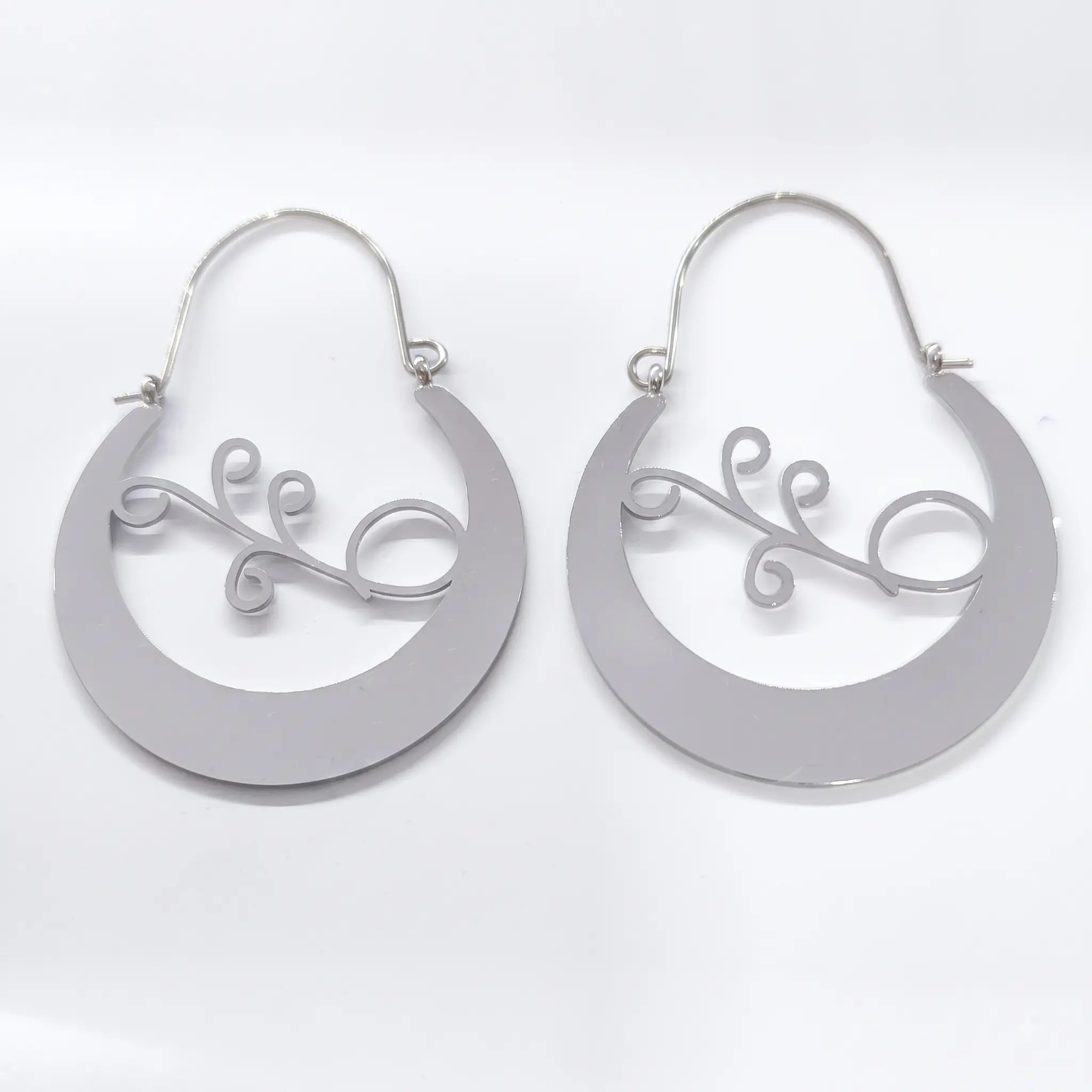 Argollas Canarias Tradicionales Talla XL plateadas acero inoxidable