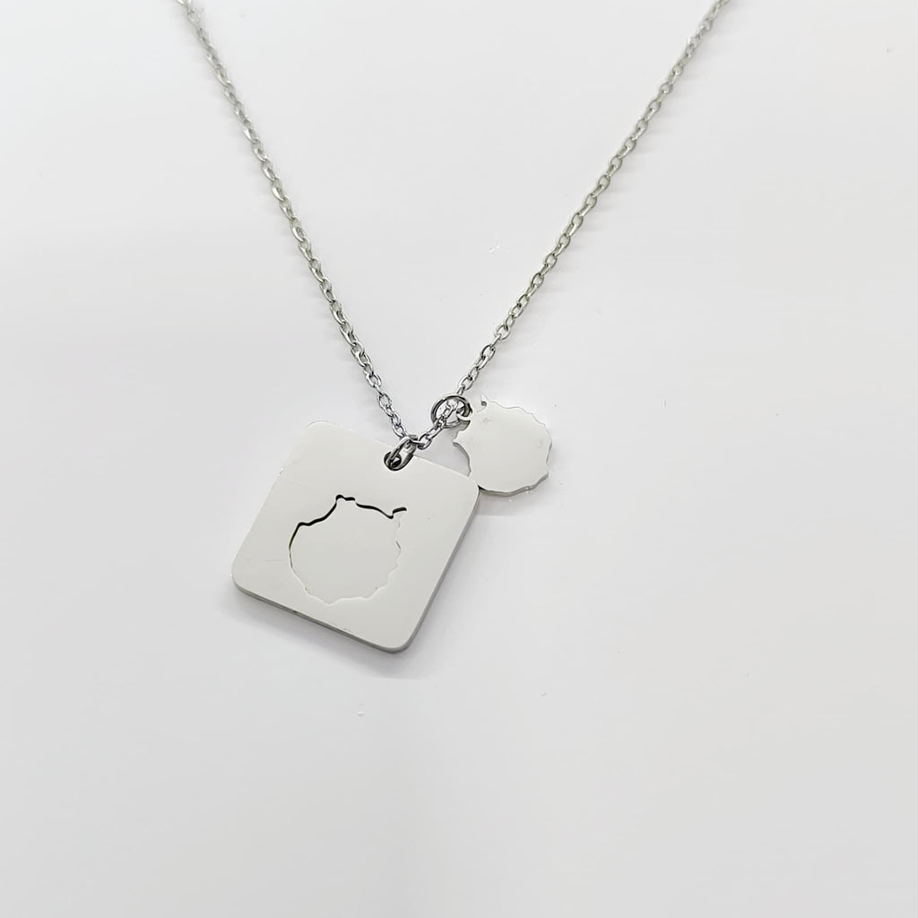 Collar Isla de Gran Canaria Puzzle plateado
