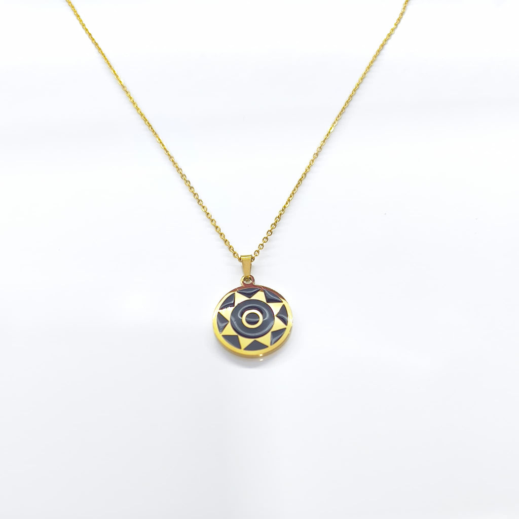 Collar Pintadera Sol dorado