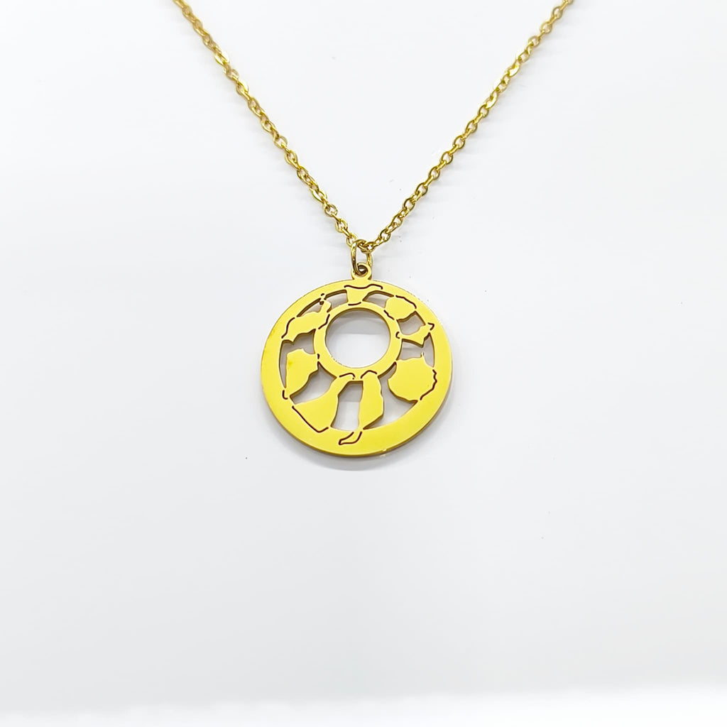 Collar Redondo 7 Islas Canarias dorado