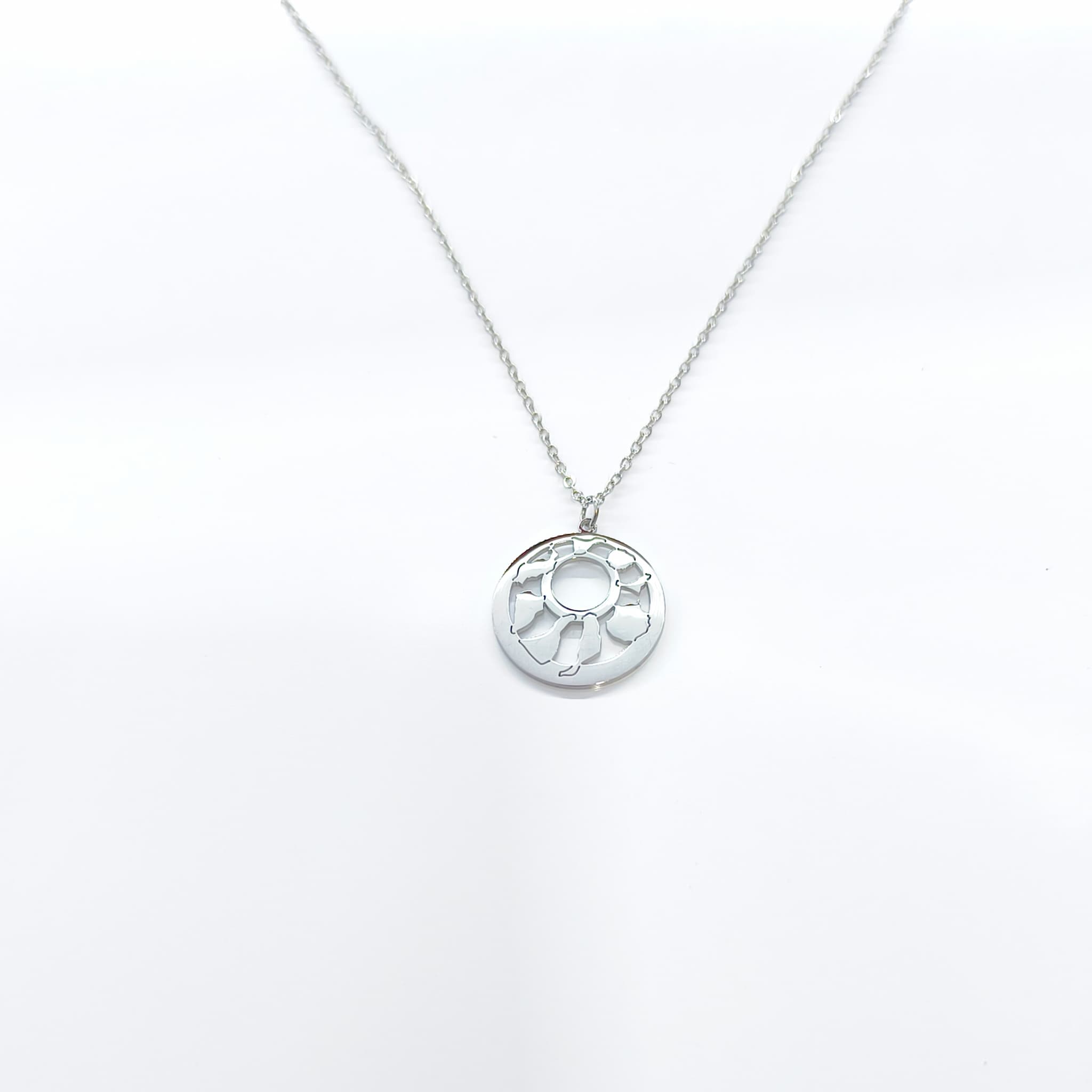 Collar Redondo 7 Islas Canarias plateado