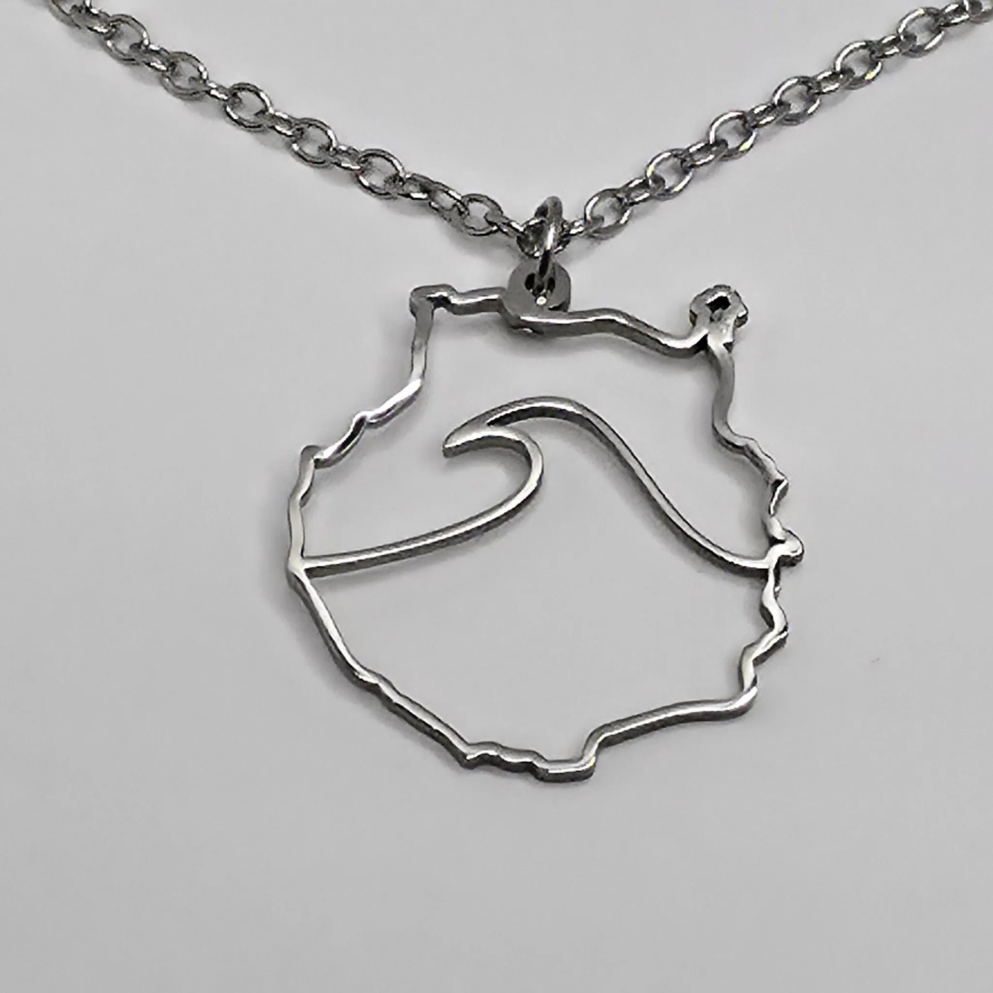 Collar Silueta Gran Canaria con Ola
