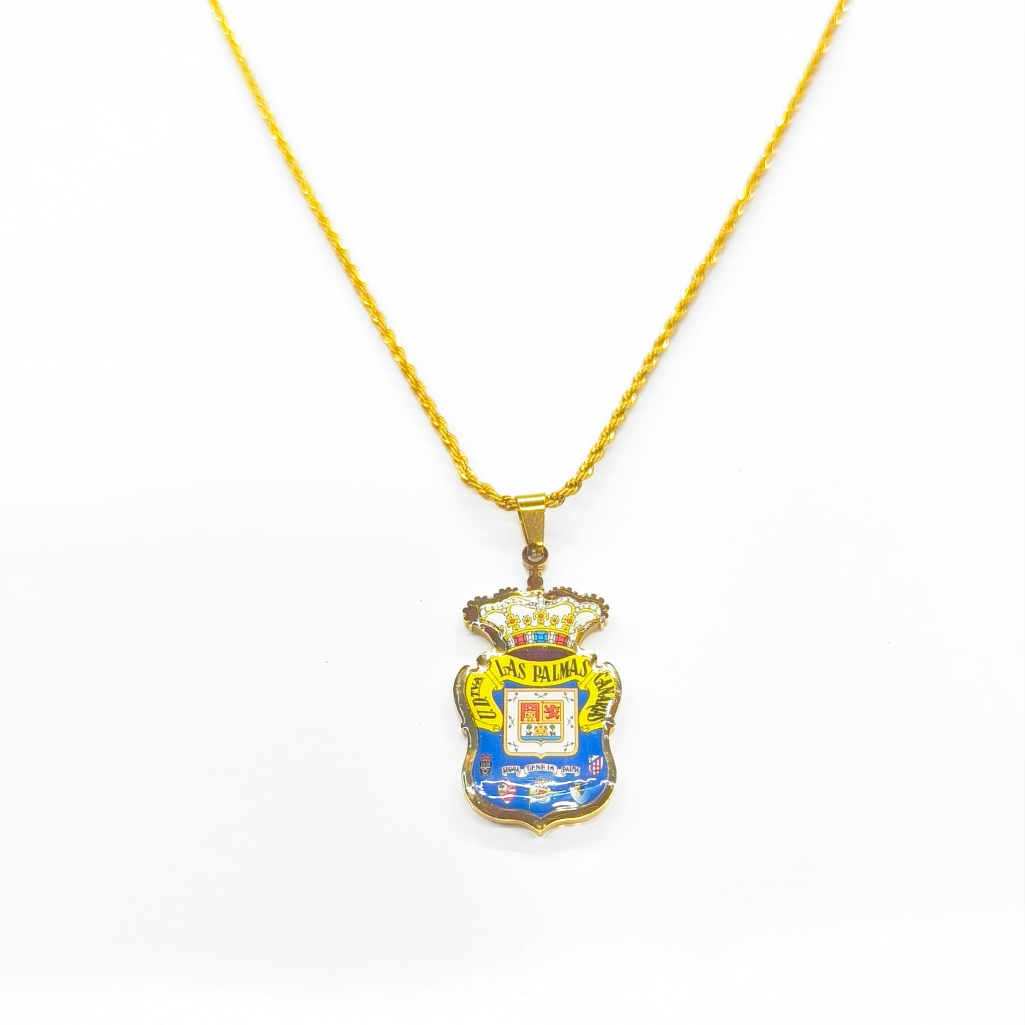 Collar UD Las Palmas dorado - vista frontal