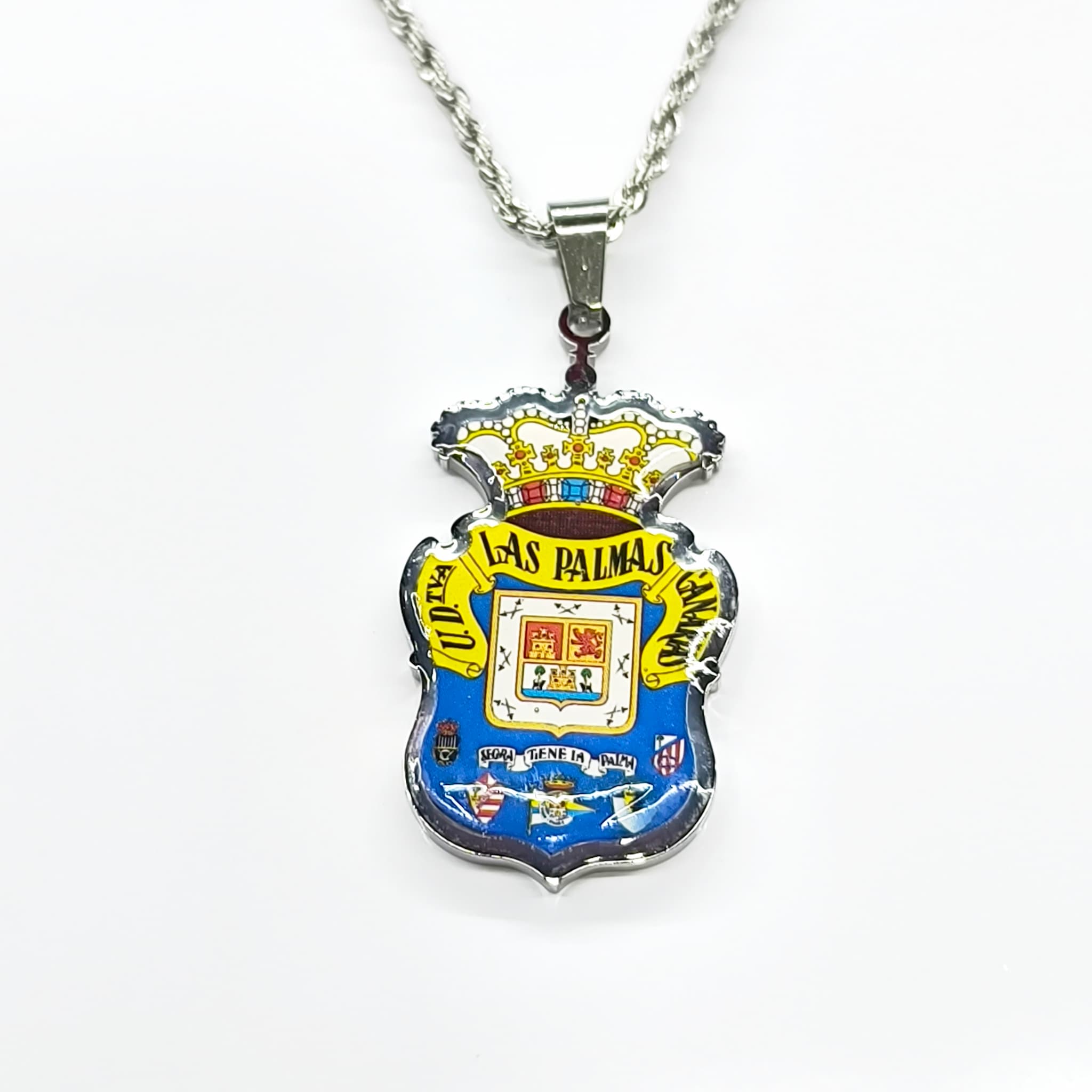 Collar UD Las Palmas plateado - vista frontal