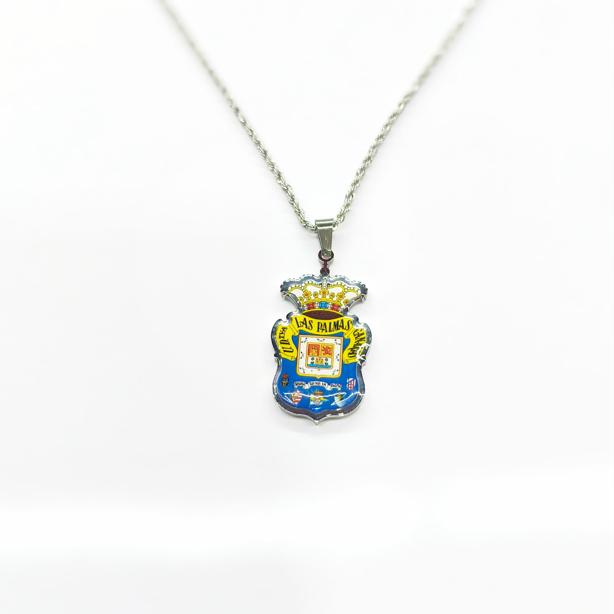 Collar UD Las Palmas plateado - vista completa