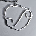 Collar La Gomera argolla canaria símbolo simple necklace in polished silver with Canary Islands outline design